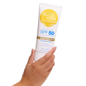 Bondi Sands lotion texture close-up demonstrating fast-absorbing hydration