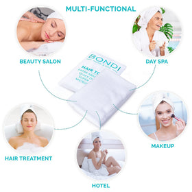 BONDI HOME & SPA plopping curls with towel to reduce frizz