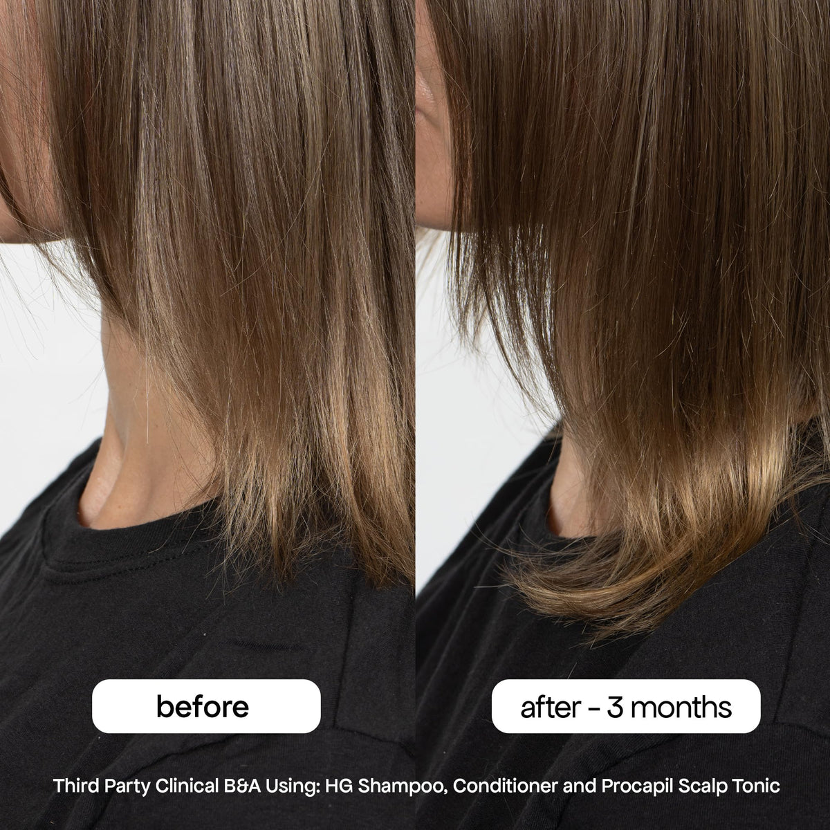 BONDIBOOST before and after scale comparison showing visible fullness
