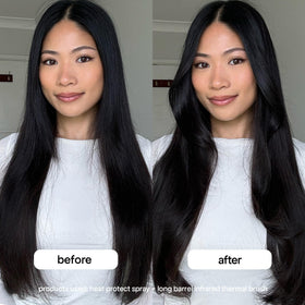 BONDIBOOST flipped ends after use showing polished ends and reduced frizz