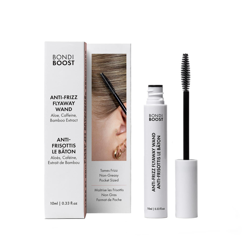 BONDIBOOST front packaging of wand showing compact stick and label, quick styling