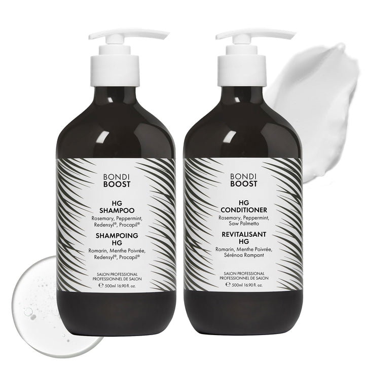 BONDIBOOST front packaging showing duo and clear labeling for fuller-looking hair