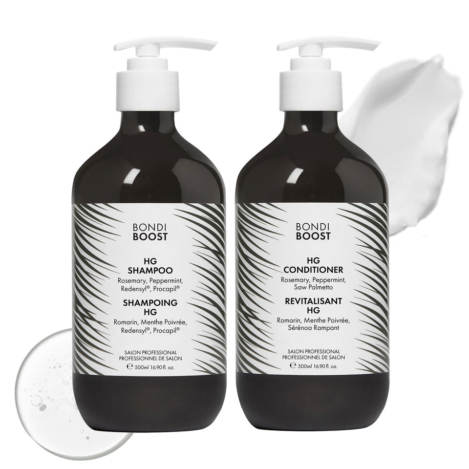 BONDIBOOST front packaging showing duo and clear labeling for fuller-looking hair
