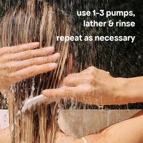 BONDIBOOST in-shower use showing cleansing and refreshing tingle