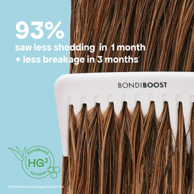 BONDIBOOST dispensing conditioner from bottle demonstrating easy use benefit