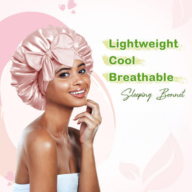 BONNET QUEEN close satin texture showing smooth fabric that reduces friction