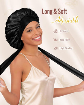 BONNET QUEEN worn by model sleeping to show stay-put comfort benefit