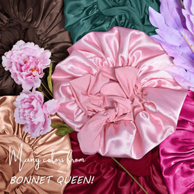 BONNET QUEEN lifestyle morning routine showing reduced frizz and refreshed hair
