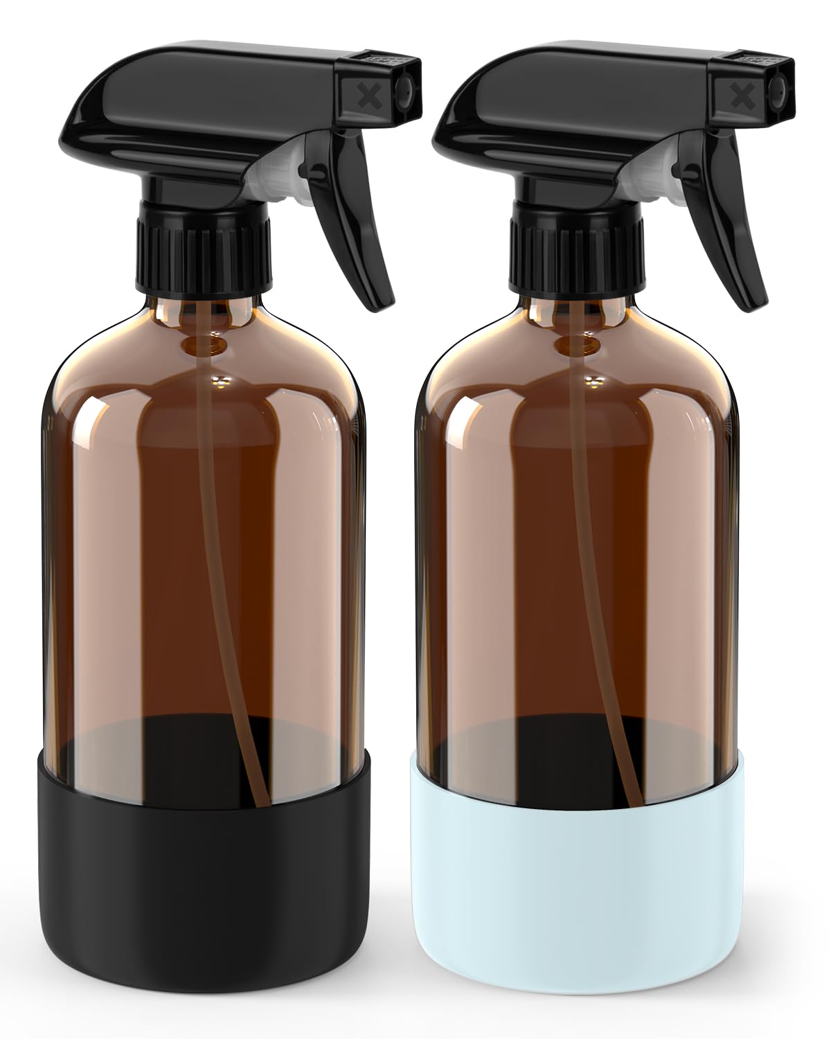 Bontip amber glass bottle front view showing elegant design and UV protection