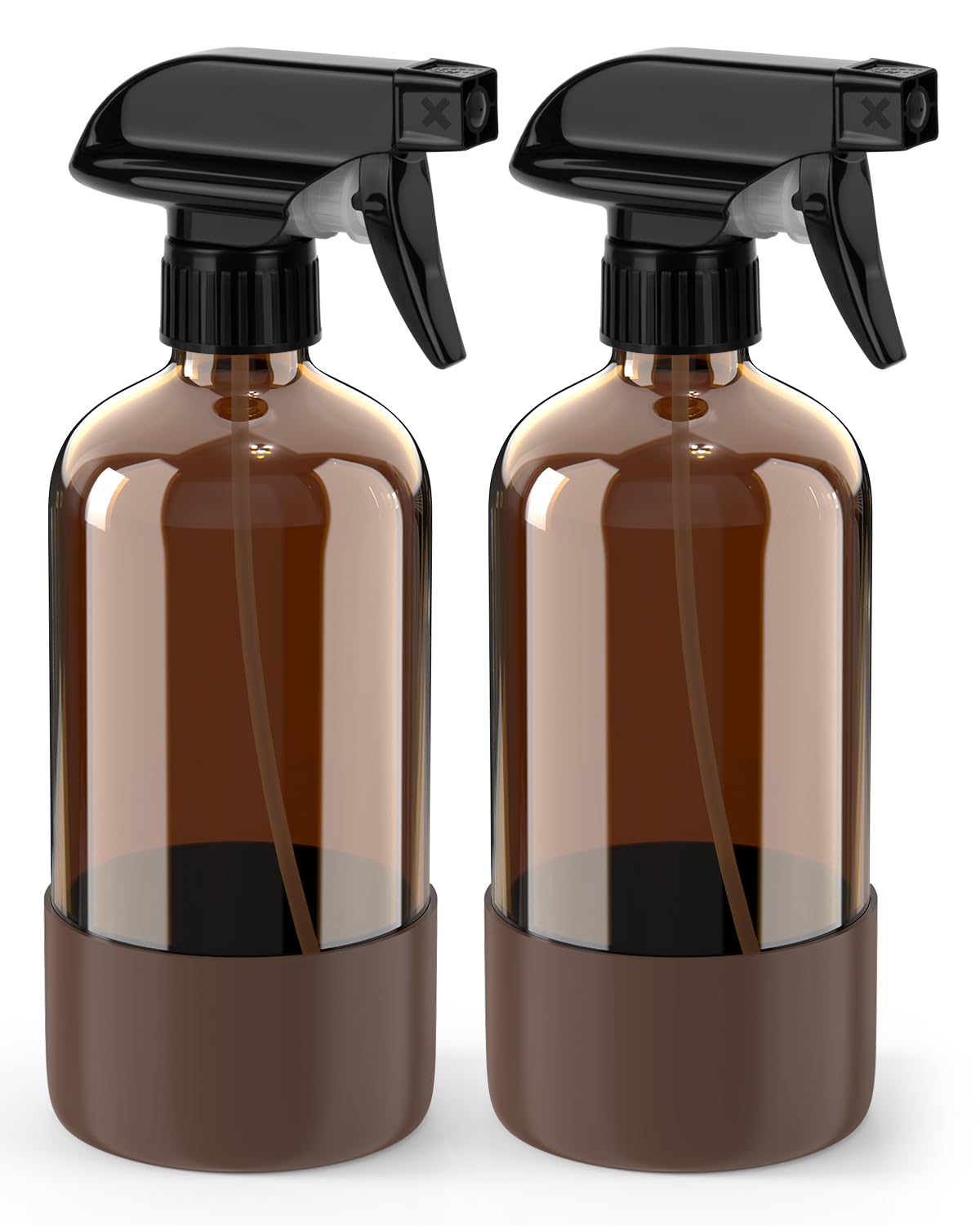 Bontip amber glass front packaging showing two bottles and silicone sleeves for durable storage