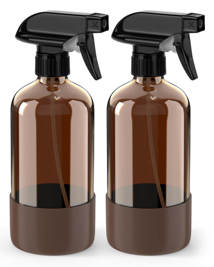 Bontip amber glass front packaging showing two bottles and silicone sleeves for durable storage