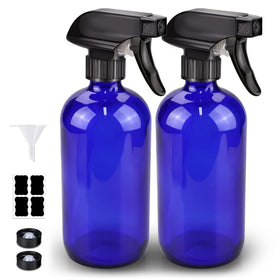 Bontip blue glass front packaging showing bottles and accessories, promotes reuse