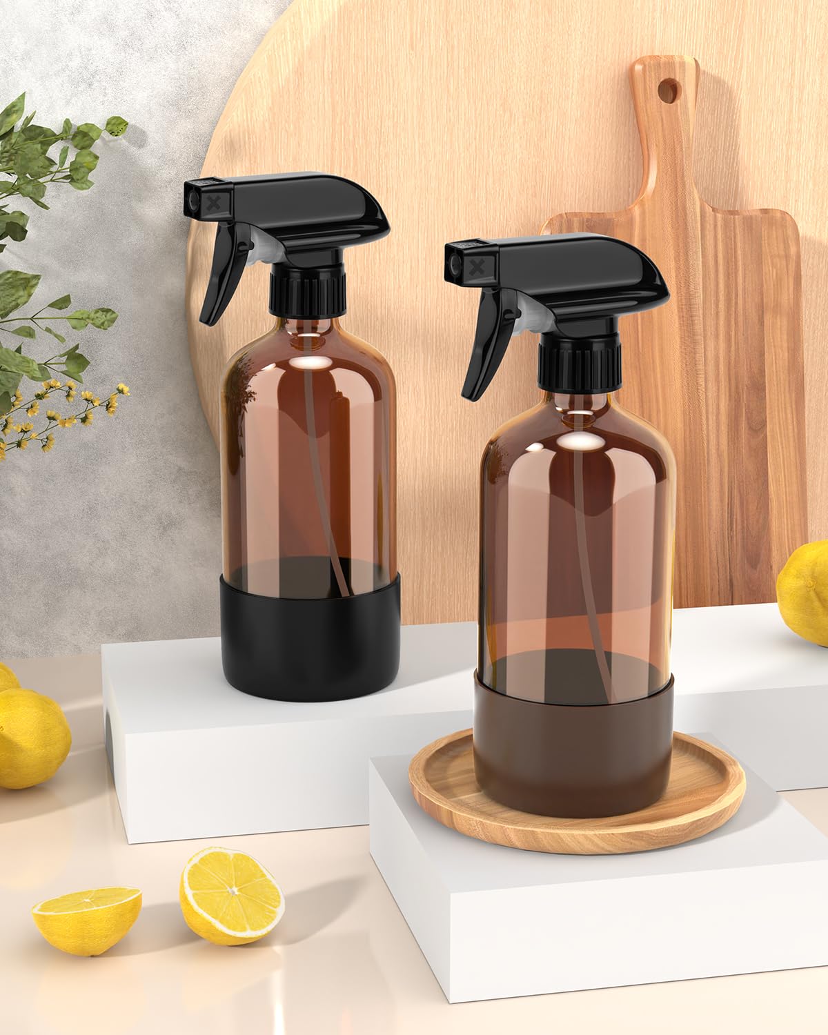 Bontip bottles beside houseplants showing gentle misting benefit