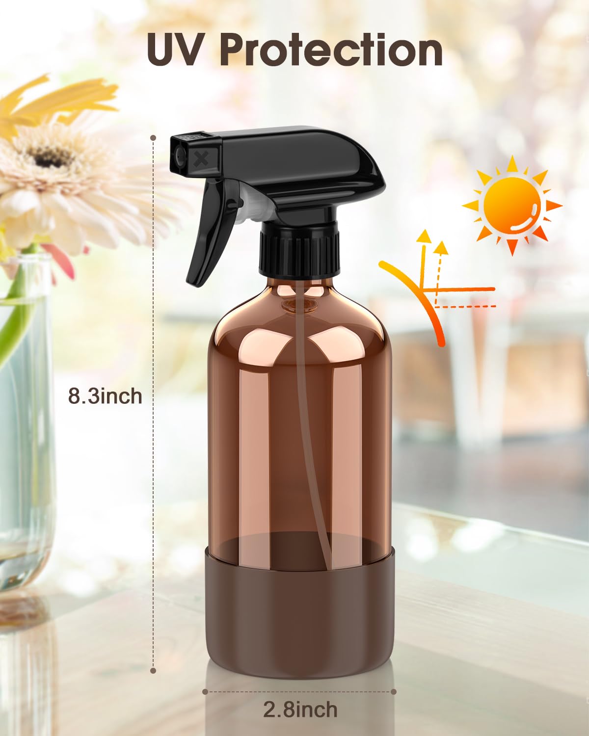 Bontip detailed view of adjustable fine-mist nozzle offering spray, steam, and off settings