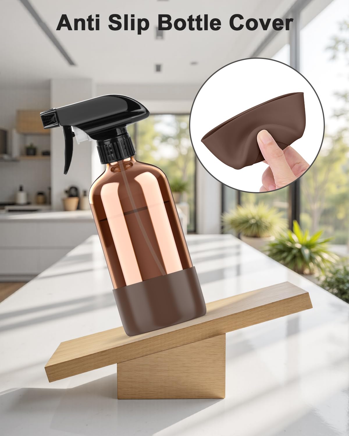 Bontip spraying a fine mist on a face for hydration and gentle application benefit