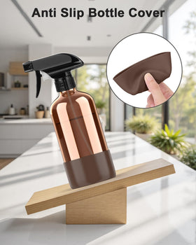 Bontip spraying a fine mist on a face for hydration and gentle application benefit