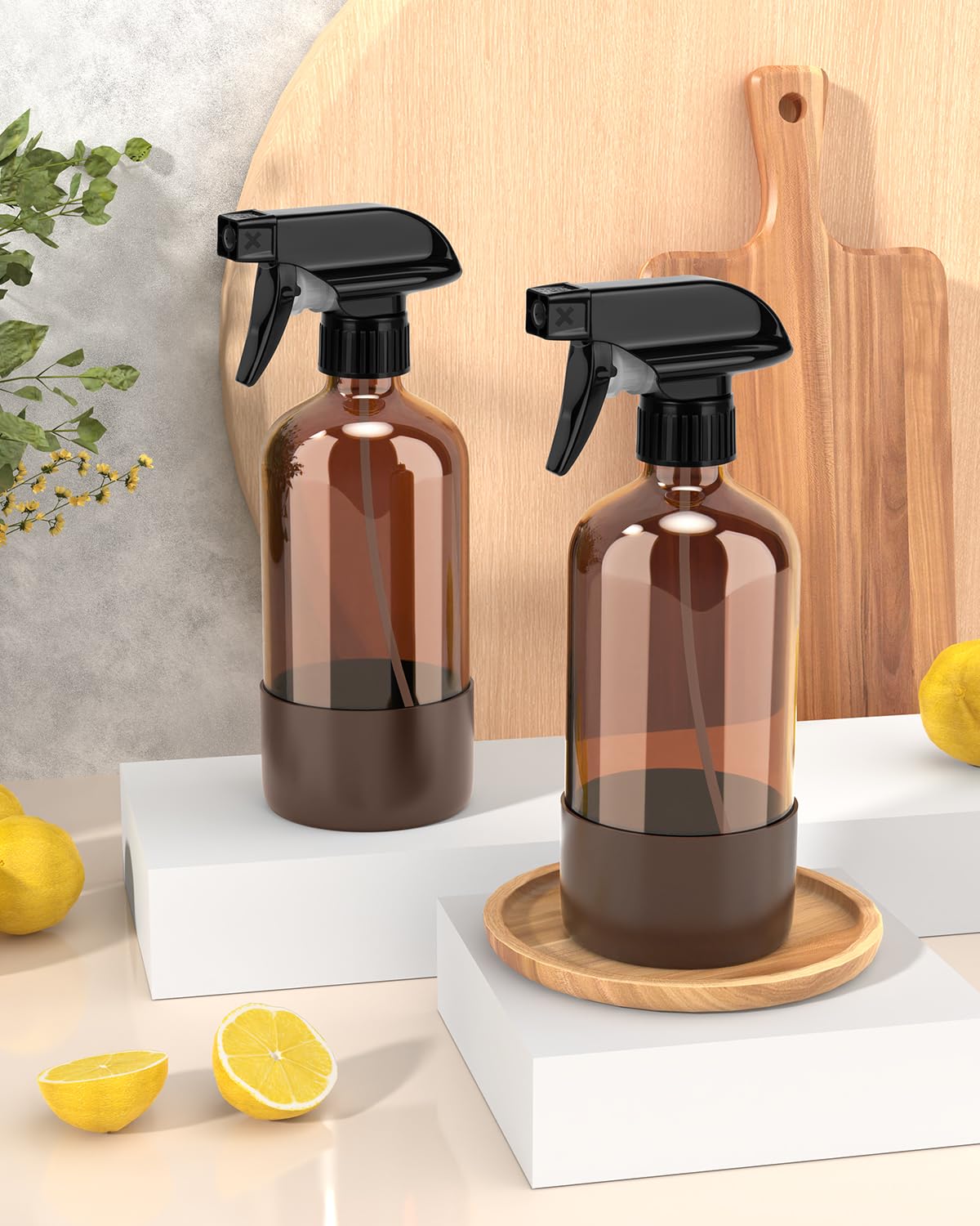 Bontip misting a houseplant in a lifestyle setting promoting plant care utility