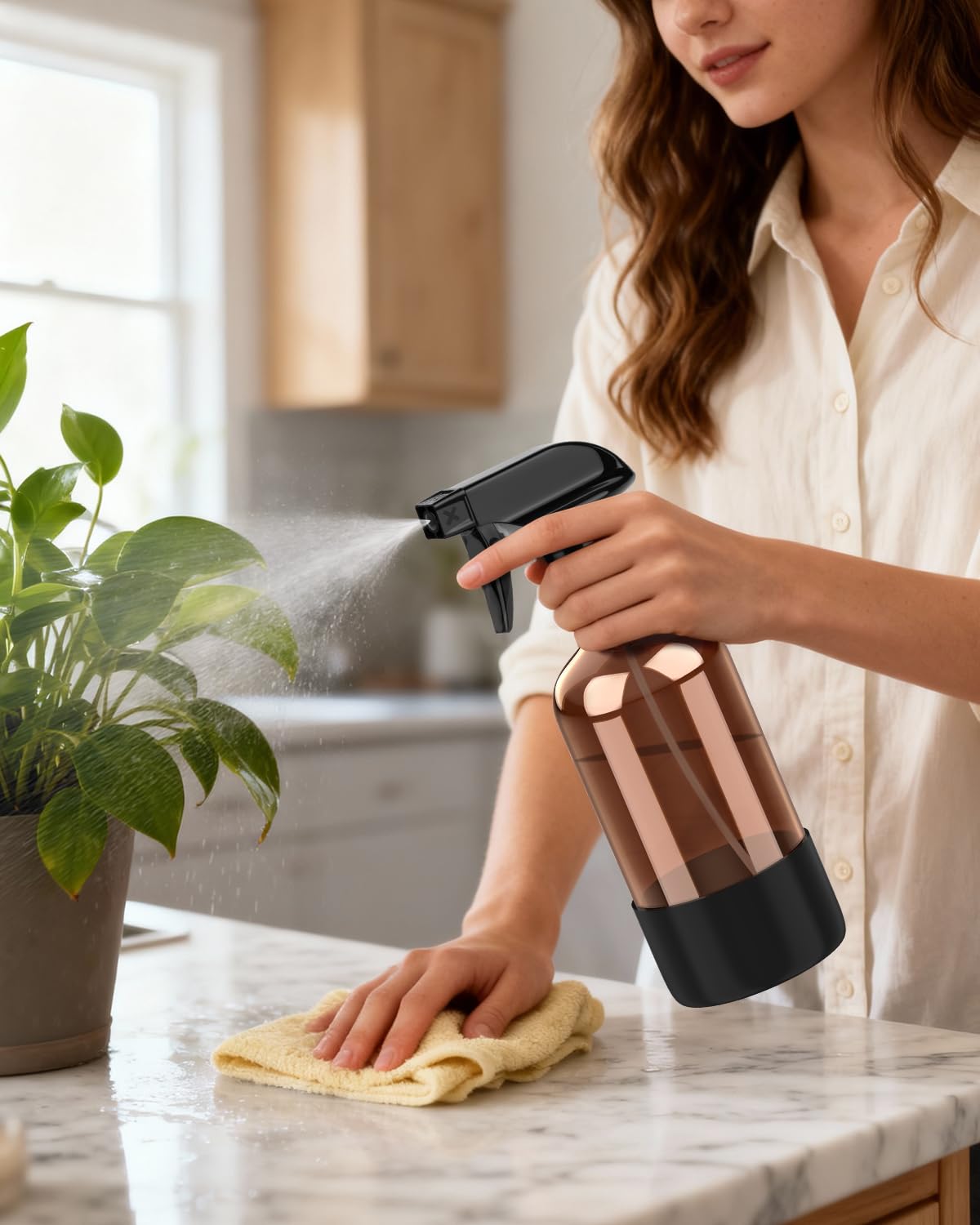 Bontip bottle with silicone sleeve removed showing glass body for easy cleaning benefit