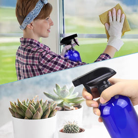 Bontip spray mist in use on plant leaves, illustrates gentle even coverage