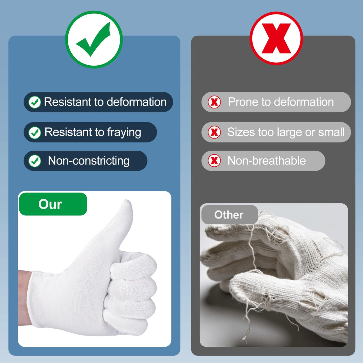 BONXAXK glove inspecting jewellery to prevent fingerprints