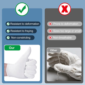 BONXAXK glove inspecting jewellery to prevent fingerprints