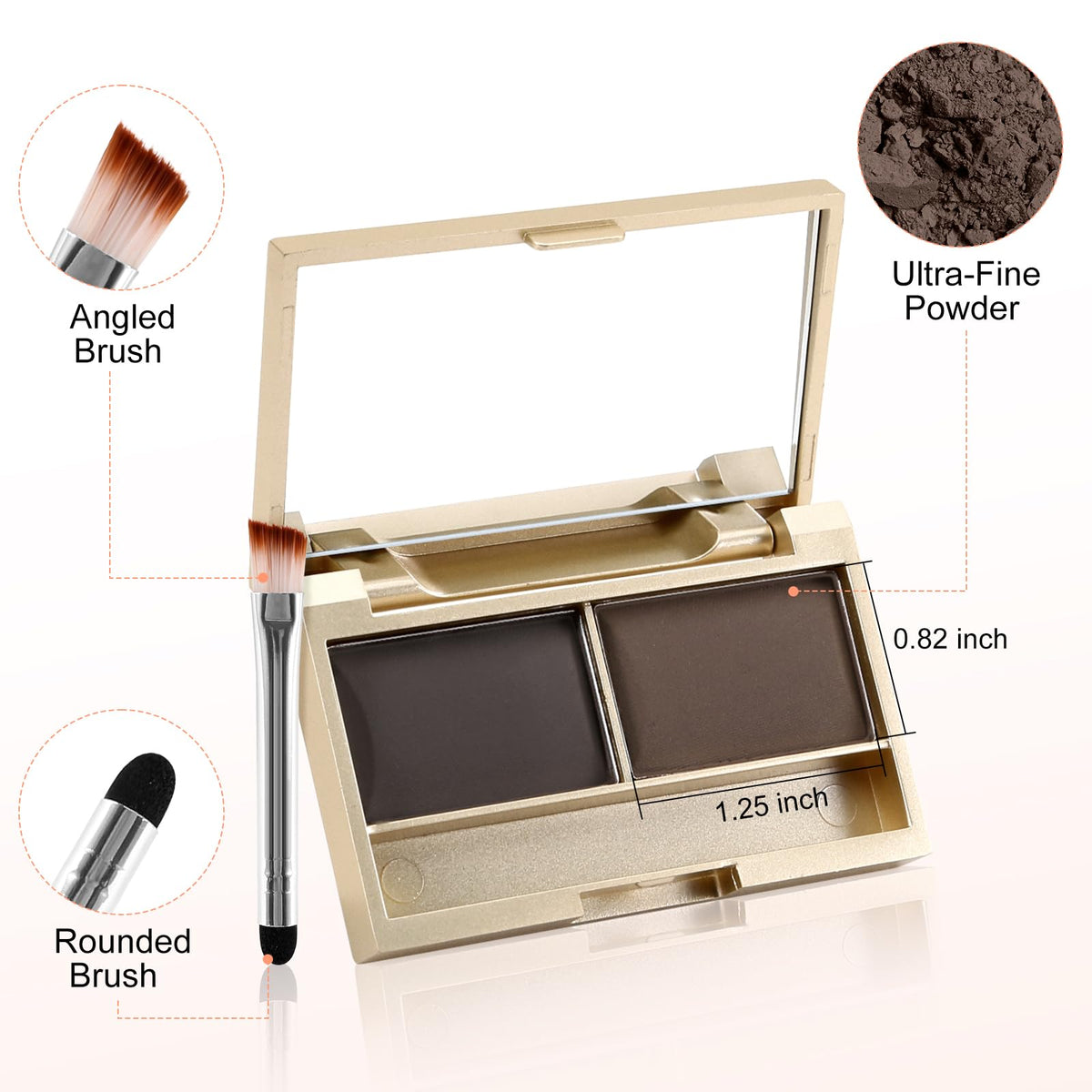 Boobeen in use applying eyebrow powder to create natural-looking brows
