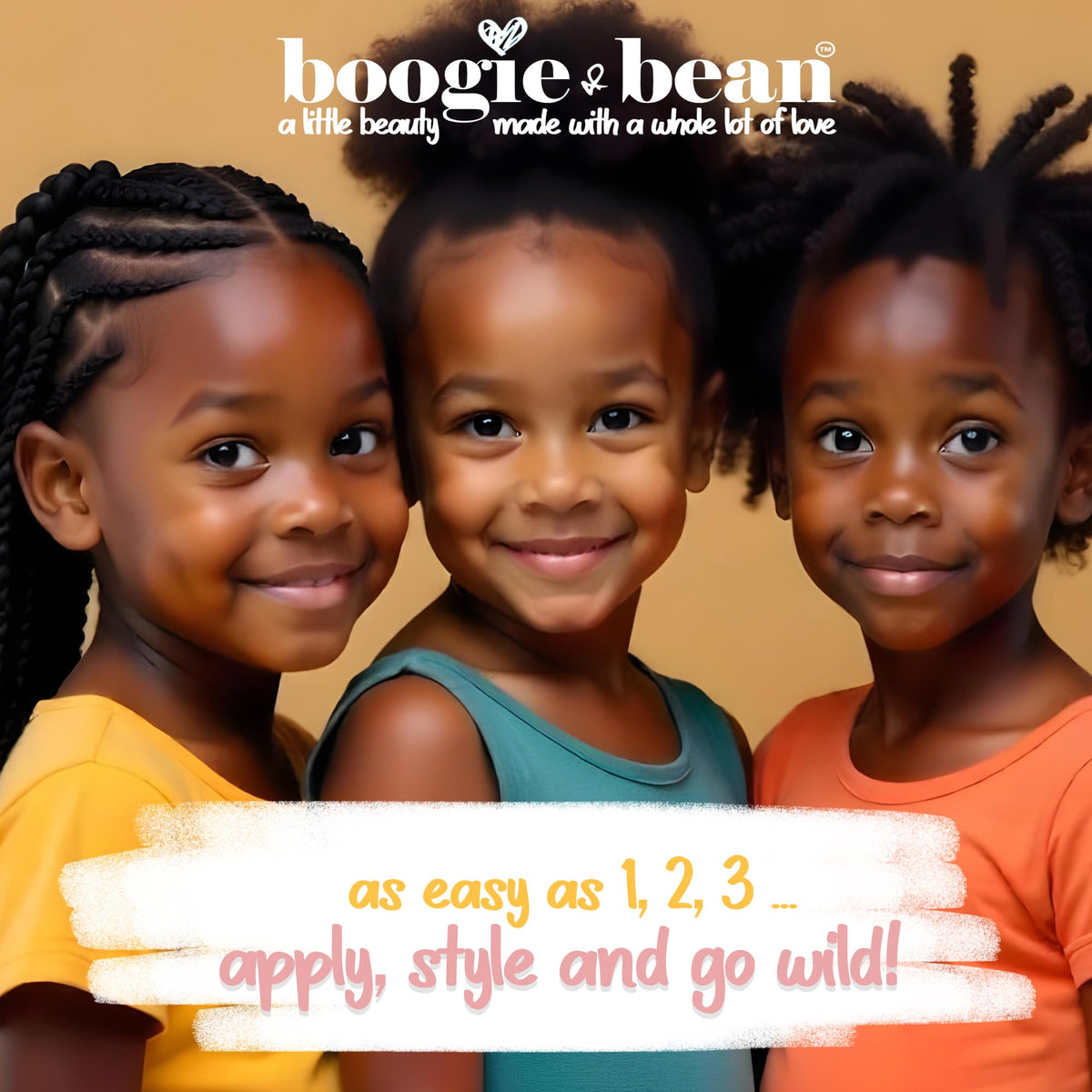 Boogie and Bean before and after curly hair showing reduced frizz and softness