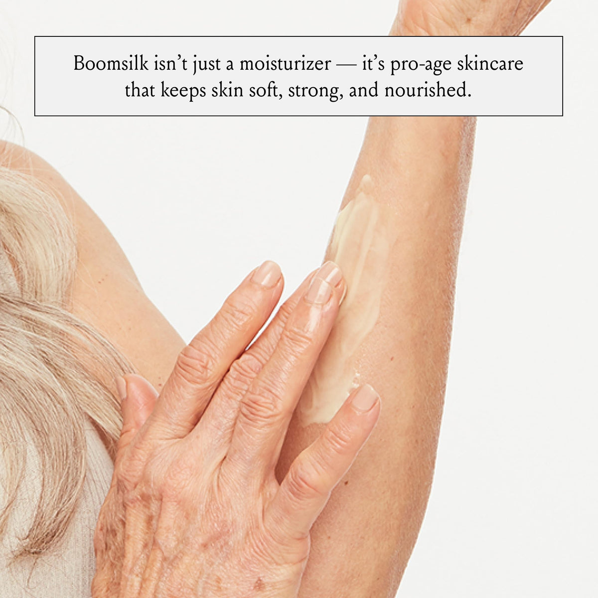 BOOM! by Cindy Joseph boomsilk 8 oz size comparison shows travel-friendly jar benefit
