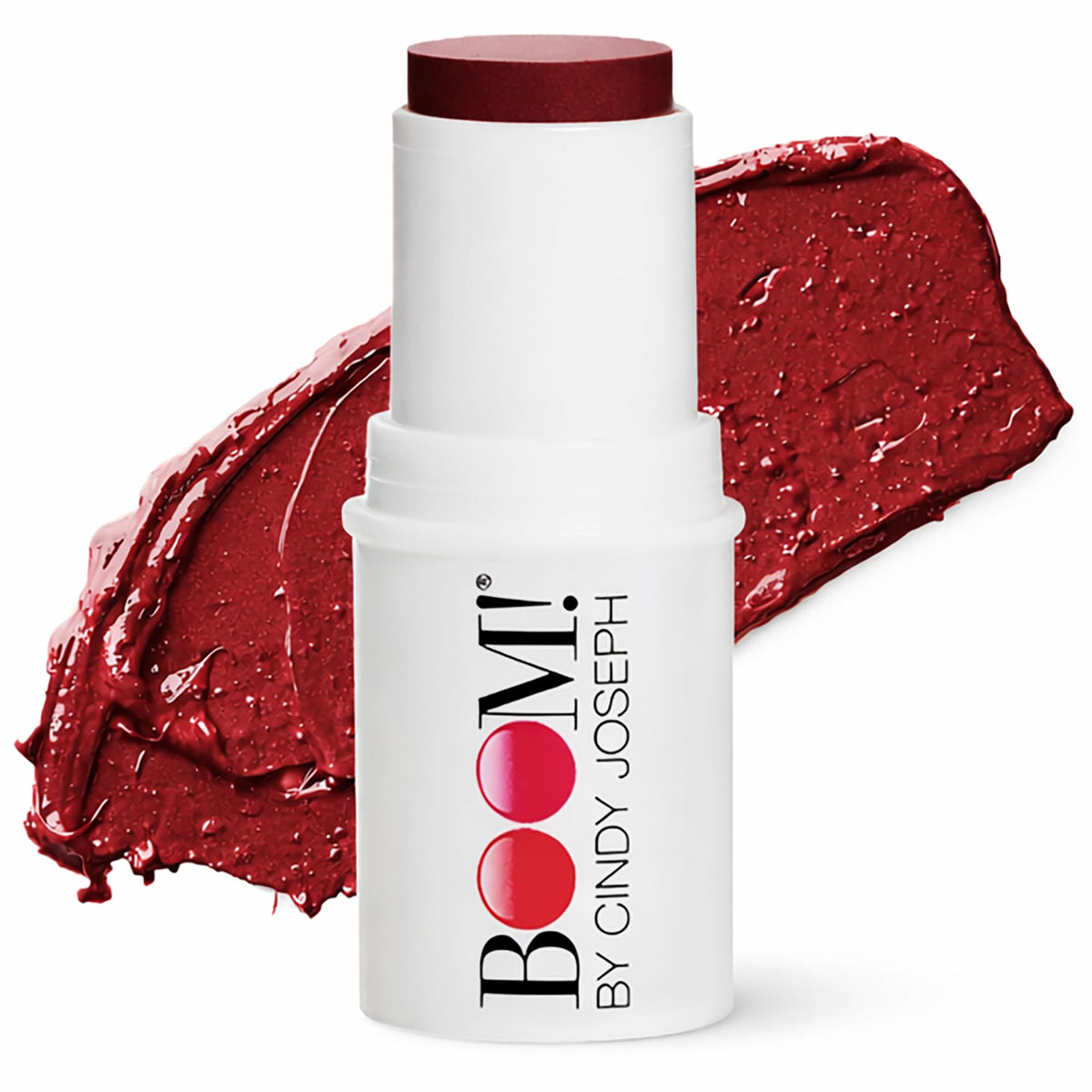 BOOM! by Cindy Joseph front packaging showing sleek stick and label benefit: travel-ready