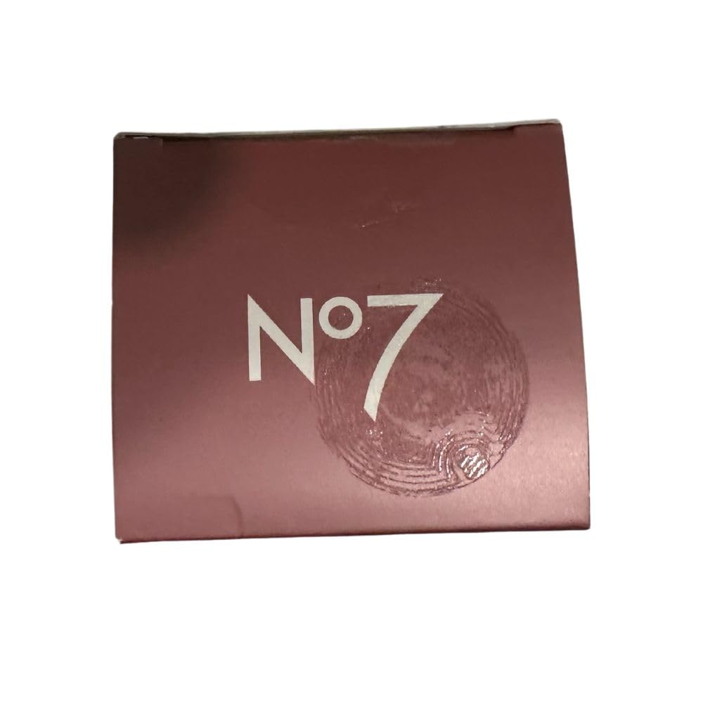 Boots No7 jar on bedside table in soft light, suggesting nighttime routine benefit