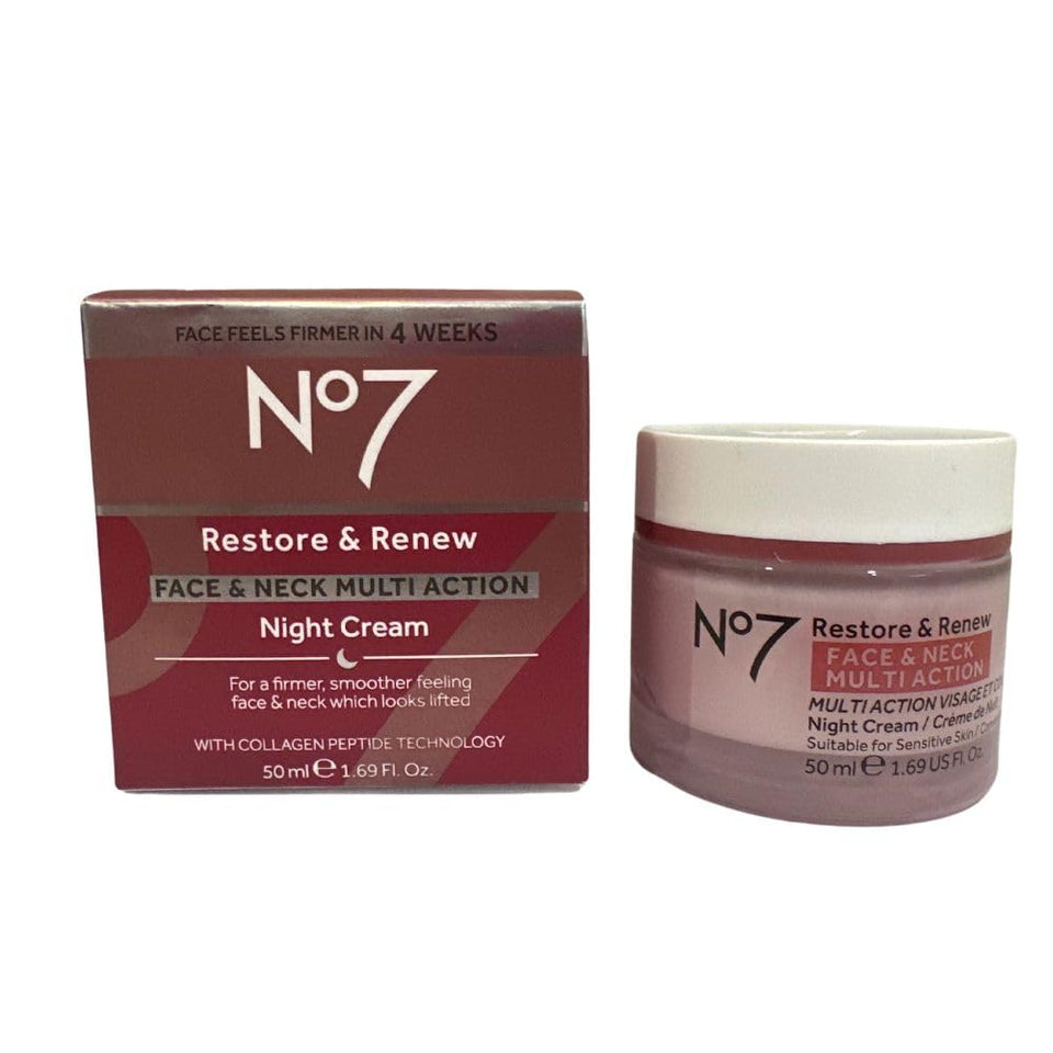 Boots No7 jar front view showing product and brand, promoting confident purchase