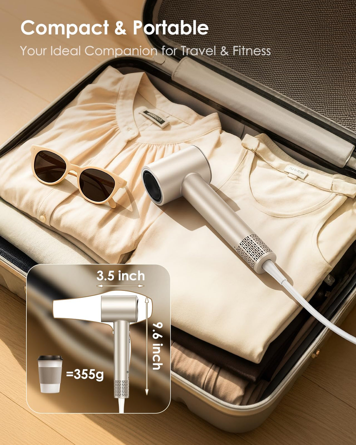 Bopcal hair dryer texture and finish close-up showing premium material benefit