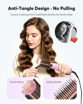 Bopcal styling in use creating soft curls and added volume