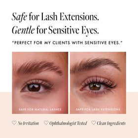 Borboleta staged before and after lashes showing fuller-looking results