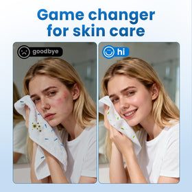 Borje towel in hand demonstrating easy single-use removal and hygienic benefit