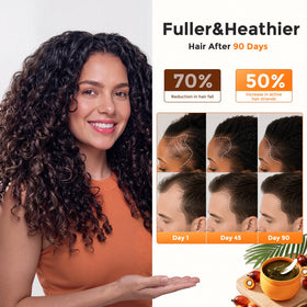 BORMSI oil being massaged into scalp illustrating improved scalp hydration benefit
