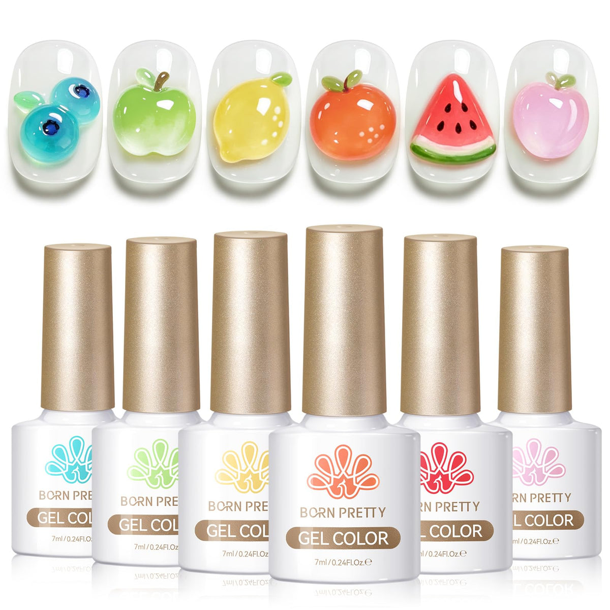 Born Pretty bottle close-up with brush showing smooth gel consistency and easy application