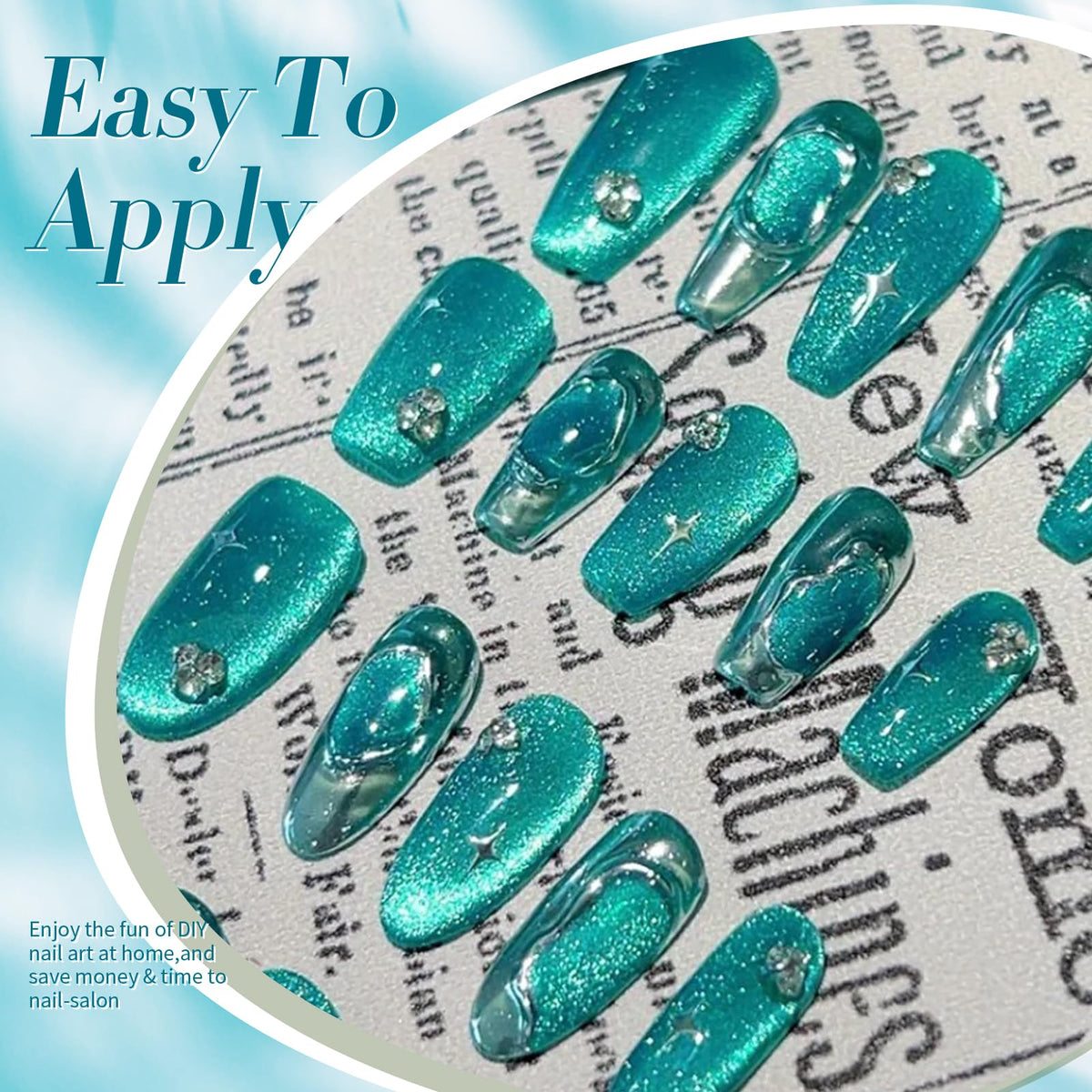 Born Pretty bottle staged with magnet in lifestyle shot showing easy at-home manicure use