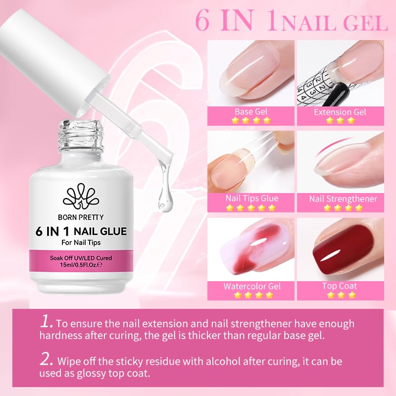 Born Pretty built-in brush applicator close-up for precise placement and easy control