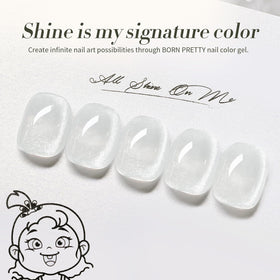 born pretty finished manicure in lifestyle setting showing salon-ready results benefit