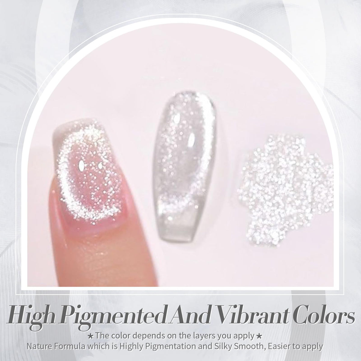 Born Pretty texture close-up displaying shimmering glitter for intense sparkle
