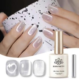 Born Pretty front bottle moonlight white showing label and glossy finish benefit