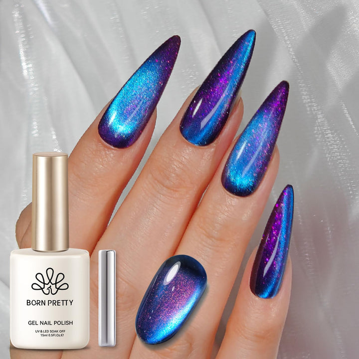 BORN PRETTY bottle front view showing night purple gel and 15ml size benefit