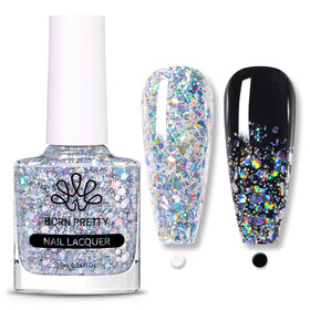 Born Pretty front packaging showing holographic silver polish and brand clarity
