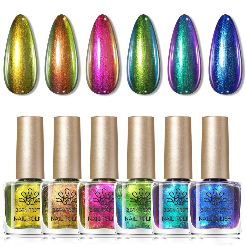 Born Pretty front packaging showing six chameleon polish colors and kit benefits