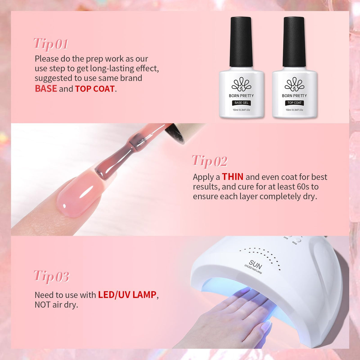 Born Pretty label close-up showing ingredient note and 7ml volume for informed purchase