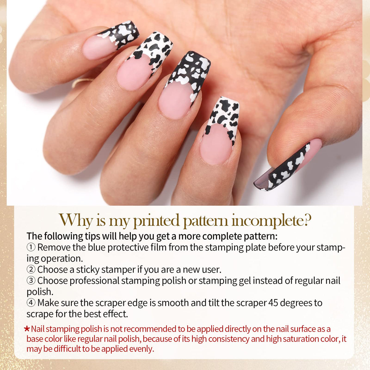 BORN PRETTY finished manicure on hands showing professional-looking nail art