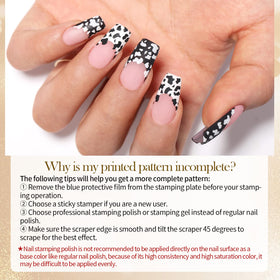 BORN PRETTY finished manicure on hands showing professional-looking nail art
