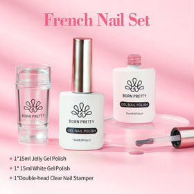 Born Pretty lifestyle manicure showing finished French tips for natural elegance