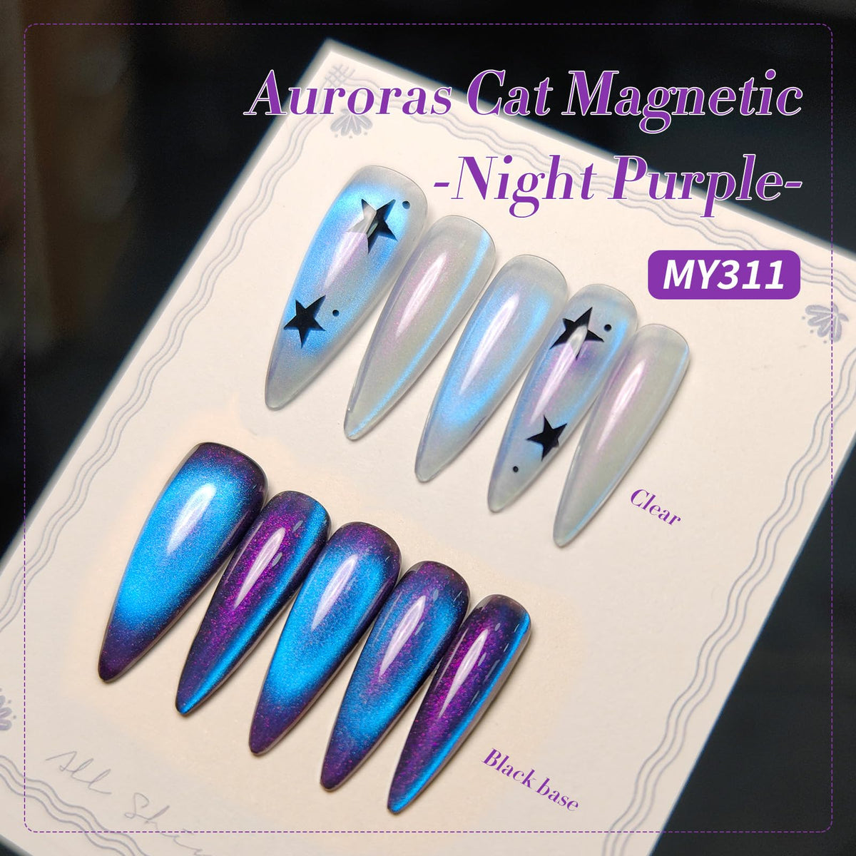 BORN PRETTY magnet creating cat-eye stripe on nail for dramatic shimmer